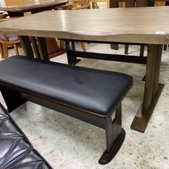 愛品館 江戸川店】ベンチダイニングテーブル3点セット ID:152-008302-007