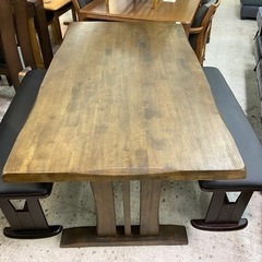 愛品館 江戸川店】ベンチダイニングテーブル3点セット ID:152-008302-007