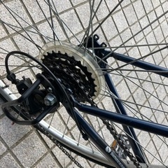 中古クロスバイク紺　メンテナンス済