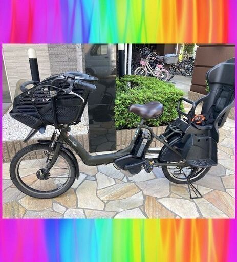 売約済み！バッテリーほぼ新品！ヤマハ　YAMAHA　パスキスミニ　電動自転車　電動アシスト自転車　中古 子供乗せ　3人乗り　20インチ　090207