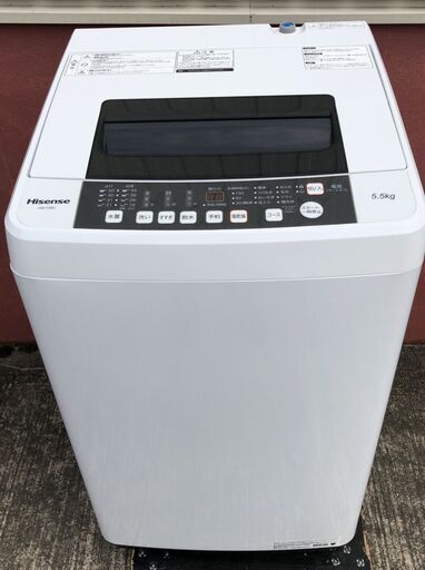 Hisense 全自動洗濯機 風乾燥付き 5.5kg HW-T55C 2019年製 J09012