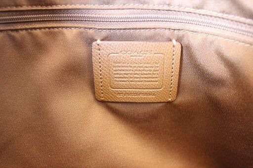 COACH コーチ トートバッグ F55064 カーキ×サドル ラグジュアリー
