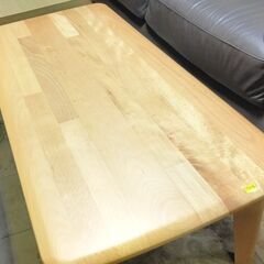 セール中につき、通常特価14,278円より20％引きの11,422円!　NITORI ニトリ センターテーブル (Nコレクション100 T-01 NA) 無垢材 座卓 天然木 幅100cm 奥行き50cm 高さ38cm