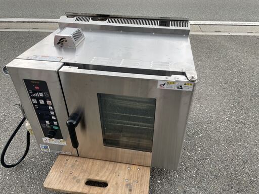 ■中古品 タニコー ガス式 スチームコンベクションオーブン 2017年製 TSCO-4GBC 都市ガス 100Ｖ W750xD600x560mm 動作問題なし■