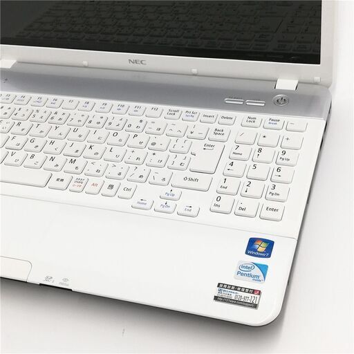 保証付 即使用可 Wi-Fi有 15.6型 ノートパソコン NEC PC-LS150FS6W 中古動作良品 Pentium 4GB DVDマルチ 無線LAN Windows10 Office済