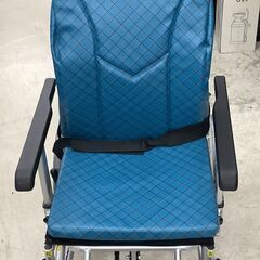 【未使用品】KAWAMURA 介助用車いす ブルー チェック柄【ユーズドユーズ名古屋天白店】J2068 未使用品】KAWAMURA 介助用車いす ブルー チェック柄【ユーズドユーズ