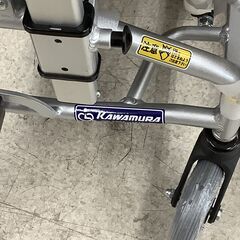 未使用品】KAWAMURA 介助用車いす ブルー チェック柄【ユーズドユーズ