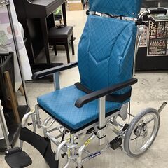 【未使用品】KAWAMURA 介助用車いす ブルー チェック柄【ユーズドユーズ名古屋天白店】J2068 未使用品】KAWAMURA 介助用車いす ブルー チェック柄【ユーズドユーズ