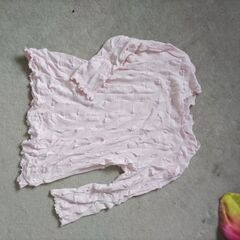 ピンク　ふわふわ　７分袖　綿