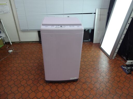 ID 020285　洗濯機　アクア　7K　２０２０年製　AQW-GS7E8（P)