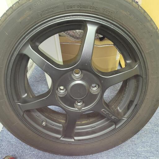 S660用ホイールとタイヤ4本セット 前165/55R15 4.5J後195/45R16 6J
