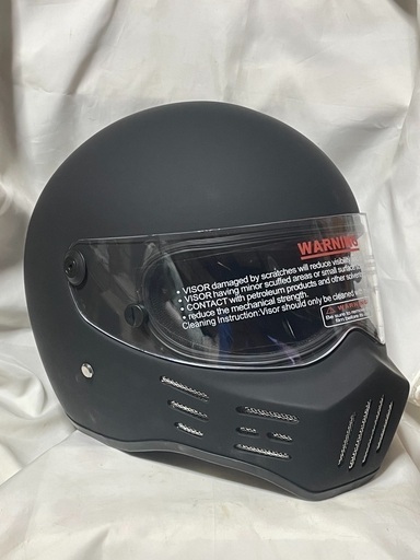 CRG ATV-8艶消しブラック Lサイズ 装飾用ヘルメット ガラス繊維 フルフェイスヘルメット ATV-8