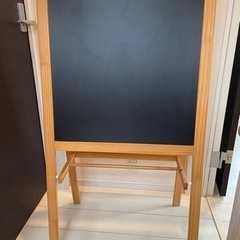 美品 イケア/IKEA イーゼル ホワイトボード 黒板 ブラック...