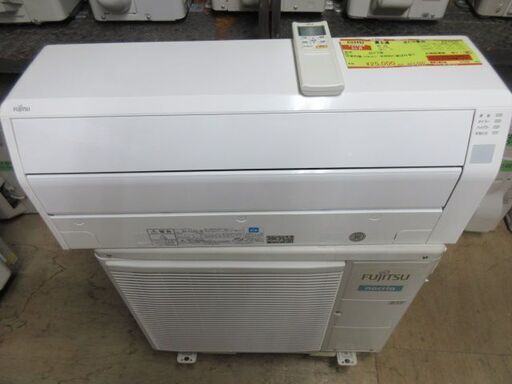 K03492　富士通　 中古エアコン　主に6畳用　冷房能力　2.2KW ／ 暖房能力　2.5KW