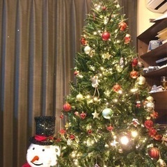 迫力満点！210cmクリスマスツリー&スノーマン&オーナメント&...
