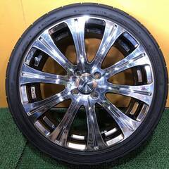 No.969 BEO 17インチ メッキホイール 17×7J 4穴 PCD100 タイヤ付 215/