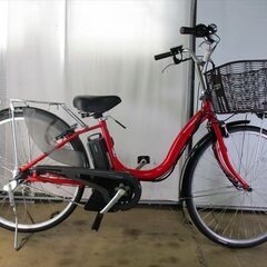 C181☆整備済み 中古電動自転車☆ヤマハ PASナチュラル 赤 8.7Ah 