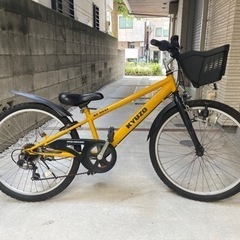 子供用自転車　24インチ　黄色　6段ギアー　小学生