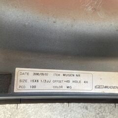 MUGEN　NR　無限アルミホイール　15インチ　4H　PCD100　タイヤ付　195/55R15