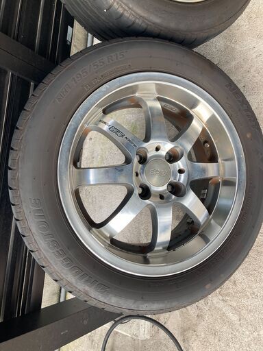 MUGEN　NR　無限アルミホイール　15インチ　4H　PCD100　タイヤ付　195/55R15
