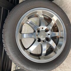 MUGEN　NR　無限アルミホイール　15インチ　4H　PCD100　タイヤ付　195/55R15