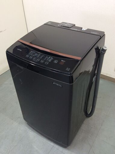 (3/3受渡済)YJT5050【IRISOHYAMA/アイリスオーヤマ 8.0㎏洗濯機】美品 2019年製 IAW-T803BL 家電 洗濯 簡易乾燥付