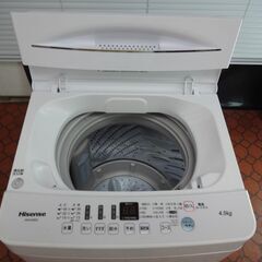 ID 019972 洗濯機 ハイセンス 4.5K 2020年製 HW-E4503