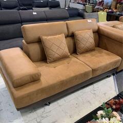 キズナ 3Pカウチソファ レザーファブリック オットマン付き