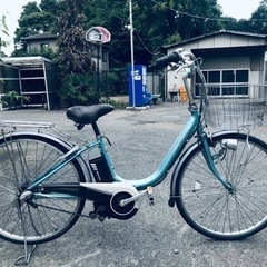 電動アシスト自転車 ヤマハPAS Raffini 26インチ 3速 LEDライト Green