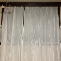 ニトリ　防炎・UVカット　レースカーテン　