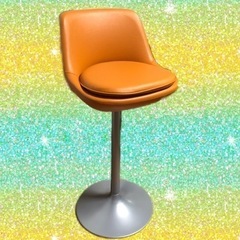 新品未使用オレンジ色のカウンターチェア 椅子1~7脚セット家具ブ...