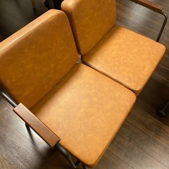 【新品】北欧家具ノーチェ 2人がけソファ椅子 ブラウン