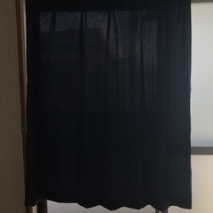 無料紺色カーテン長さ140センチ