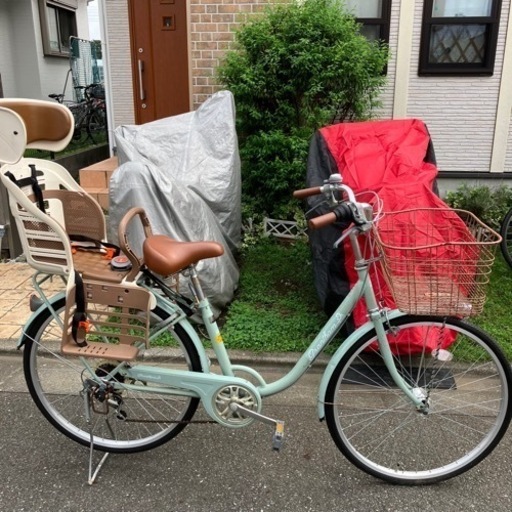 自転車 ママチャリ 2019年 イオン購入品 チャイルドシート付き