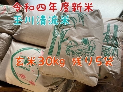 令和四年度　玉川清流米　玄米30kg