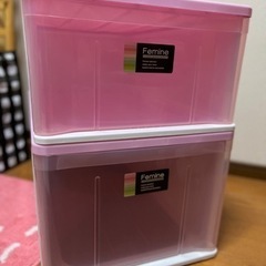 【ネット決済】【早期お取引希望！】衣装ケース　2個セット　ピンク　美品
