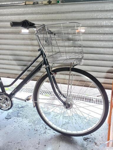 自転車中古　Tierno　外装6段変速　オートライト　カゴ付き　鍵新品　タイヤ26インチ　カラーグレー 自転車中古 Tierno 外装6段変速 オートライト カゴ付き 鍵新品 タイヤ