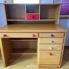 【値引き可！】ミキハウス 学習机 椅子付き- 中古