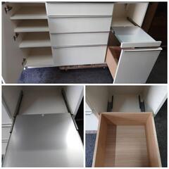 ★【パモウナ】キッチンカウンター キッチン収納[幅約150cm]💳自社配送時🌟代引き可💳※現金、クレジット、スマホ決済対応※