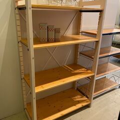宇都宮でオシャレな家具を探すなら『オトワリバース！』未使用品 美品 ウッドラック シェルフ フリーラック 飾り棚 本棚 収納棚 中古品①