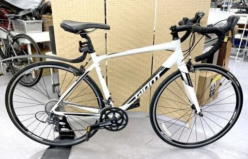 GIANT CONTEND2 ロードバイク Mサイズ ホワイト アルミ ジャイアント コンテンド Claris 2×8 身長目安170〜185ｃｍ 札幌市手稲区