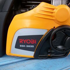 RYOBI　エンジンチェーンソー　ESK-3835/2サイクル・エンジン始動確認済み・カバー割れ有・中古現状本体のみ