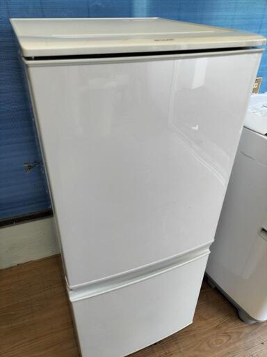 シャープ（SHARP） SJ-D14-W　2ドア冷凍冷蔵庫137L  2015年製