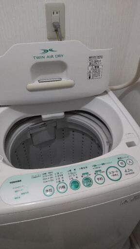 東芝 TOSHIBA AW-304 Twin Air Dry 4.2kg 洗濯機 (フォクセル) 武蔵小杉の生活家電《洗濯機 》の中古あげます・譲ります｜ジモティーで不用品の処分