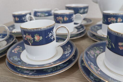 黒壺美品】ウェッジウッド☆ブルーサイアム☆ティーポットセット