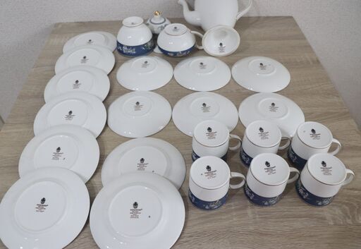 ウェッジウッド ブルーサイアム 23点セット 黒壺 デミタス WEDGWOOD