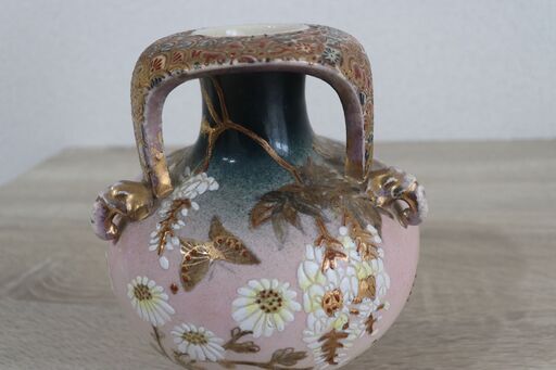 ピンクの壺 京薩摩 錦光山 里帰り