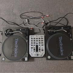 Technics ターンテーブルSL-1200MK3黒 2台＋ミキサー DJセット