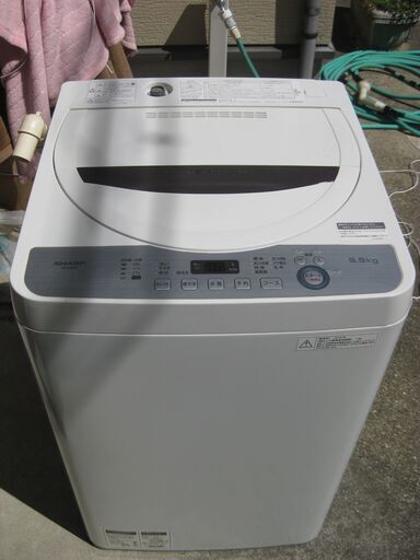 値下げしました★ SHARP　 全自動洗濯機　 ES-GE5B-T　 ステンレス槽 　5.5kg 　２０１８年製　　美品