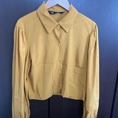 ZARA からし色　シャツ　XSサイズ